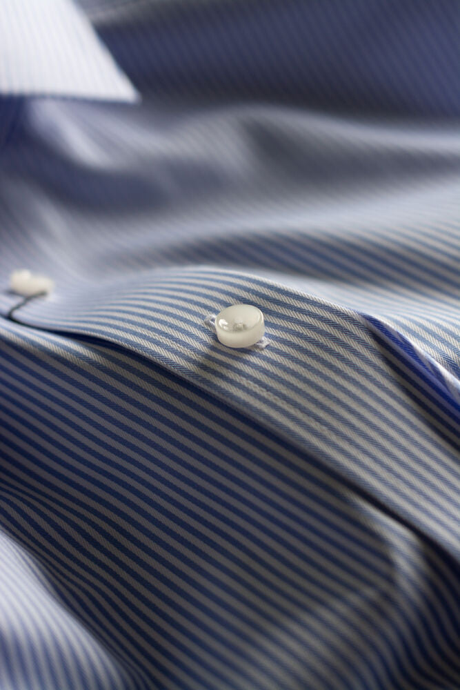 YB50 Twill Slim Sky Blue Stripe